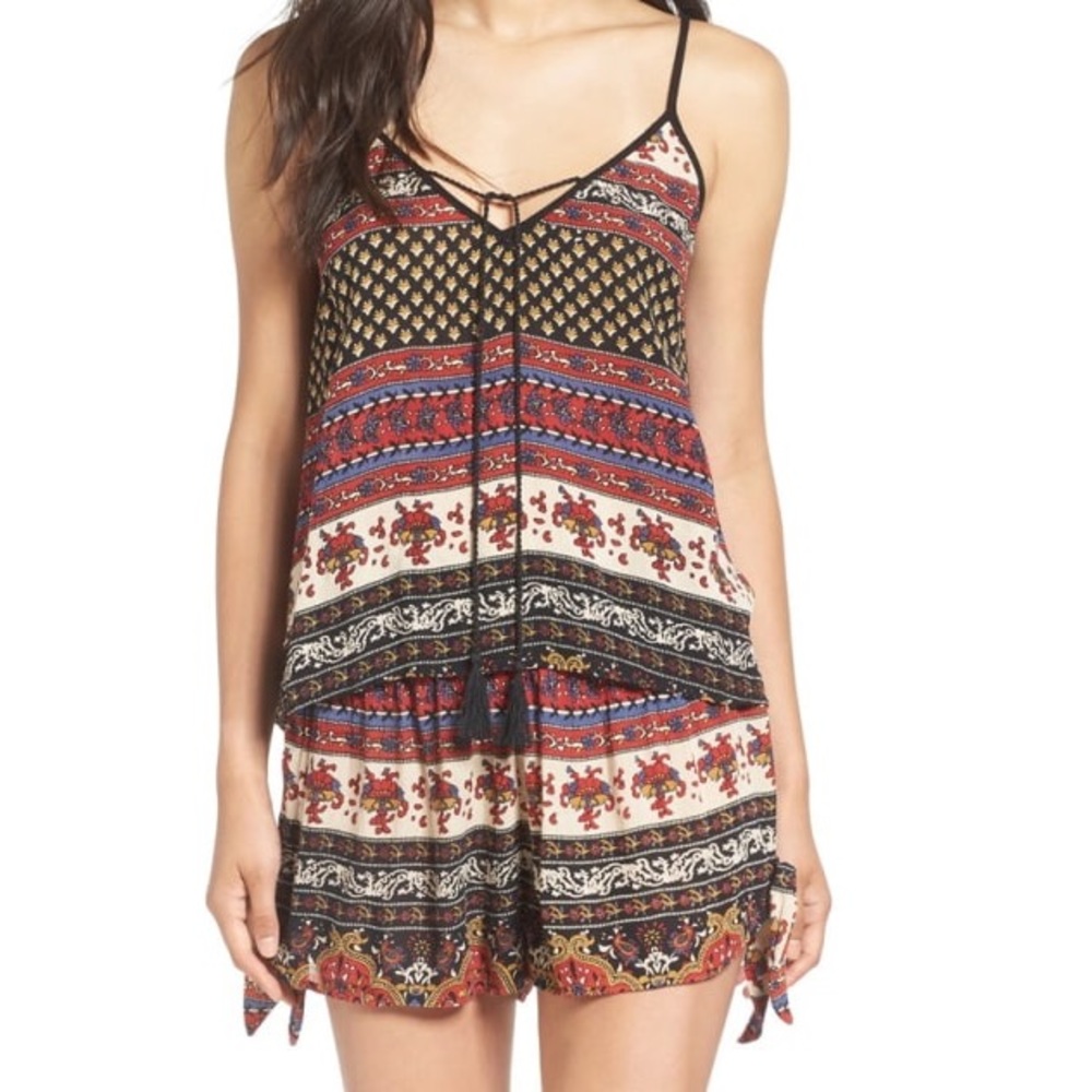 Band of Gypsies boho India printed side tie shorts - Picture 4 of 7